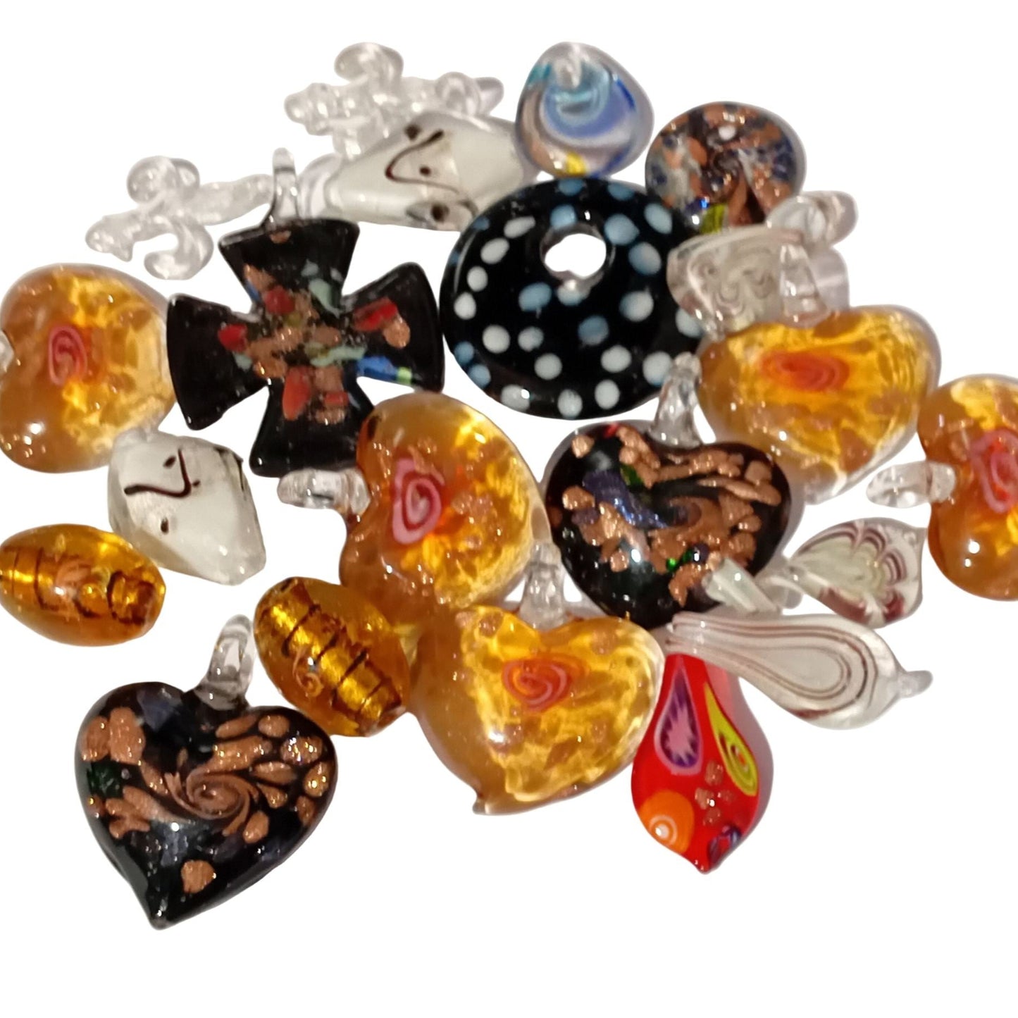 SALE! 20pc Lampwork Pendants & Large Beads