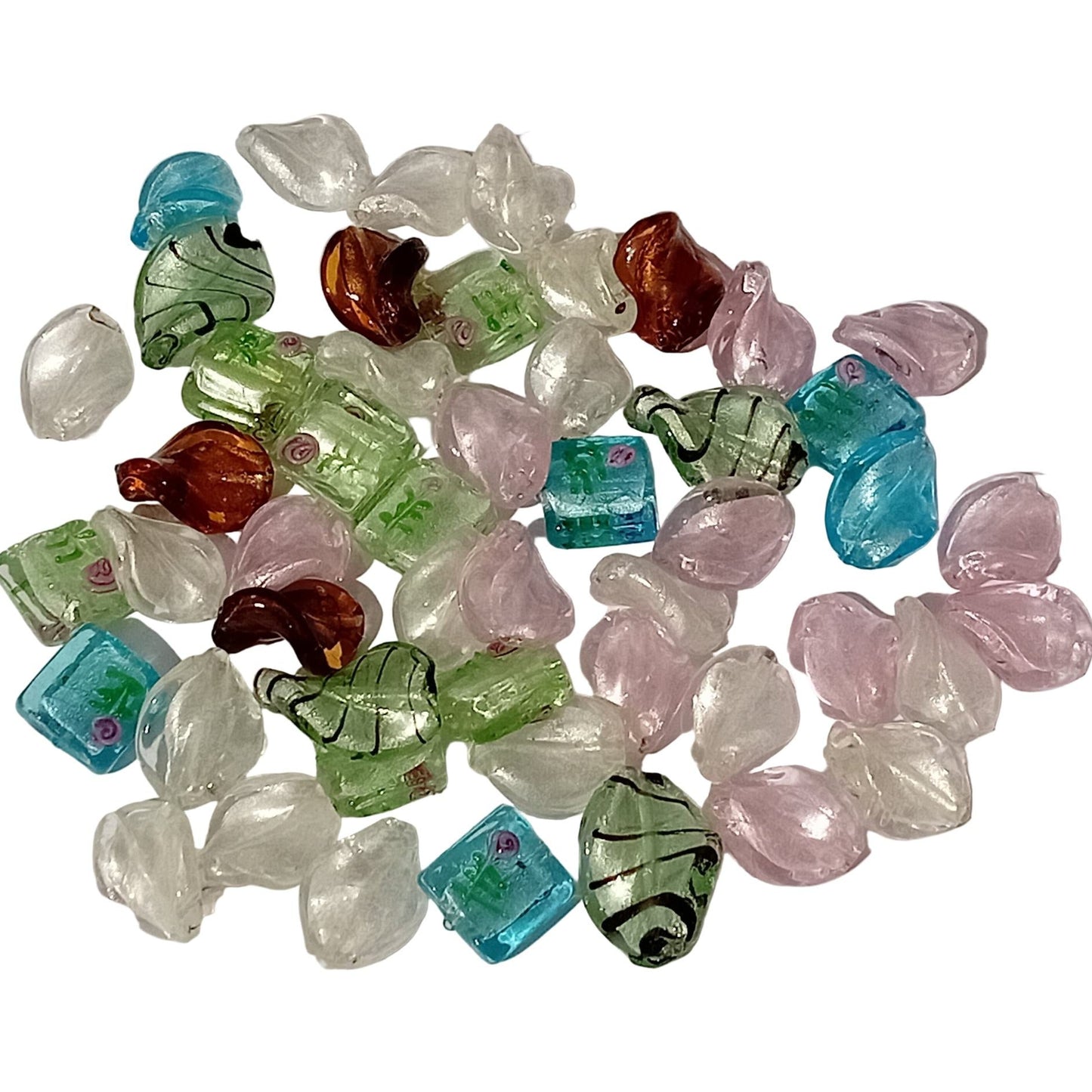 SALE! Lampwork Leaves &  Floral Beads