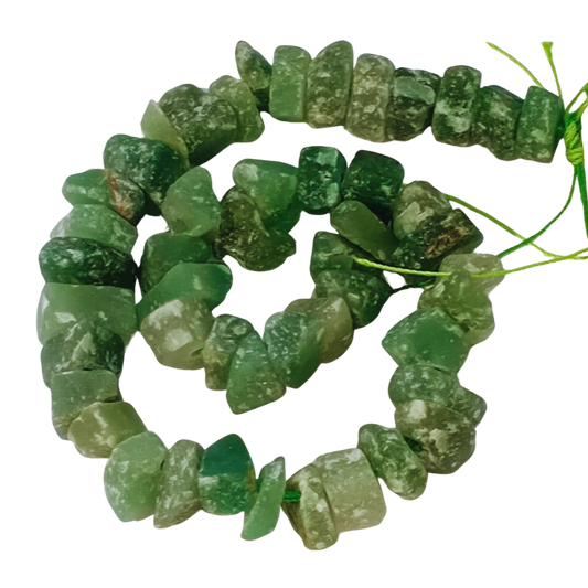 Large Rough Green Aventurine Chip Beads Only 1 in Stock!
