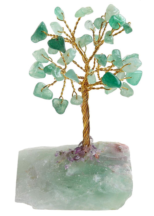 Small Green Aventurine Gemstone Tree Crystal Base