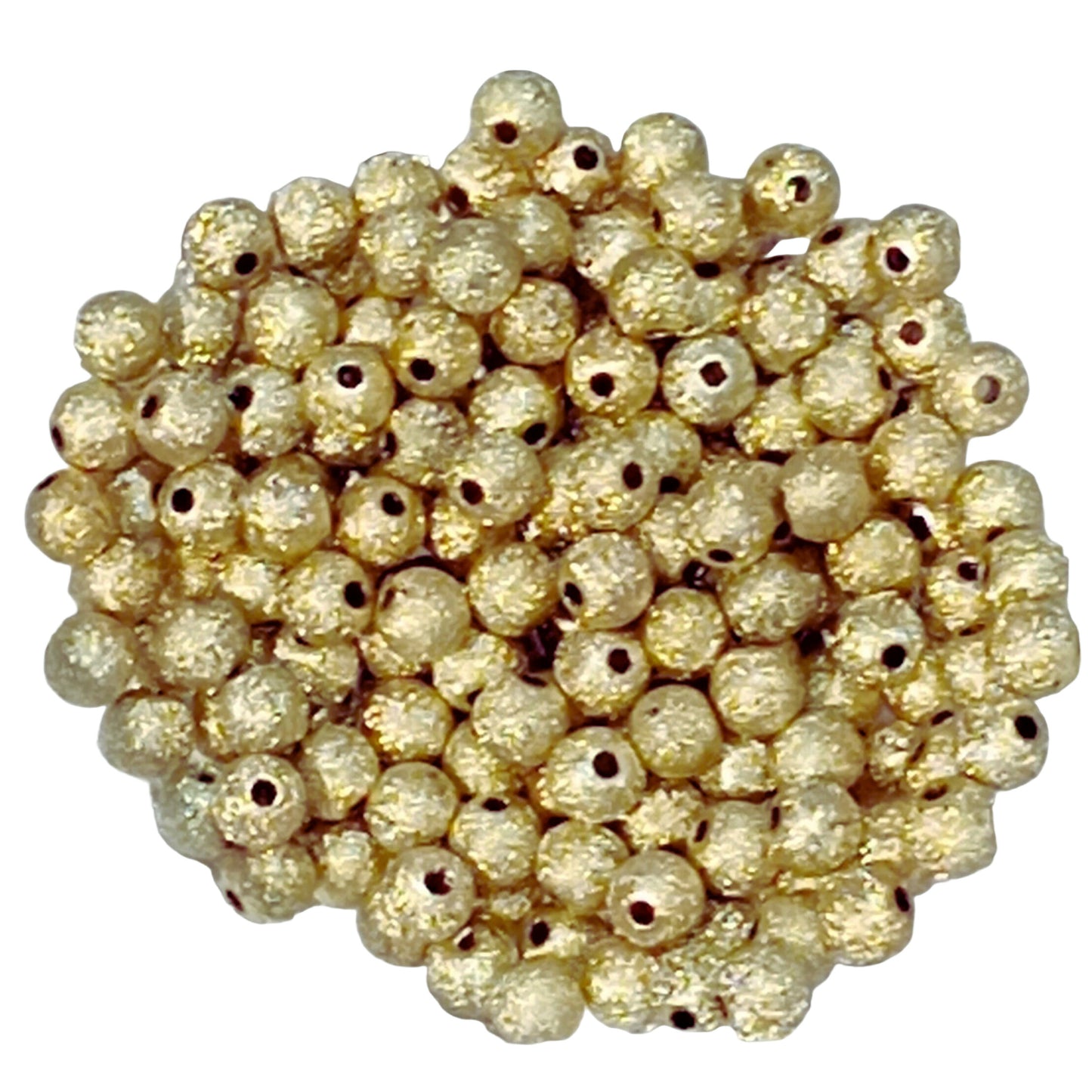 200pc 5mm Light Gold Metallic Acrylic Beads