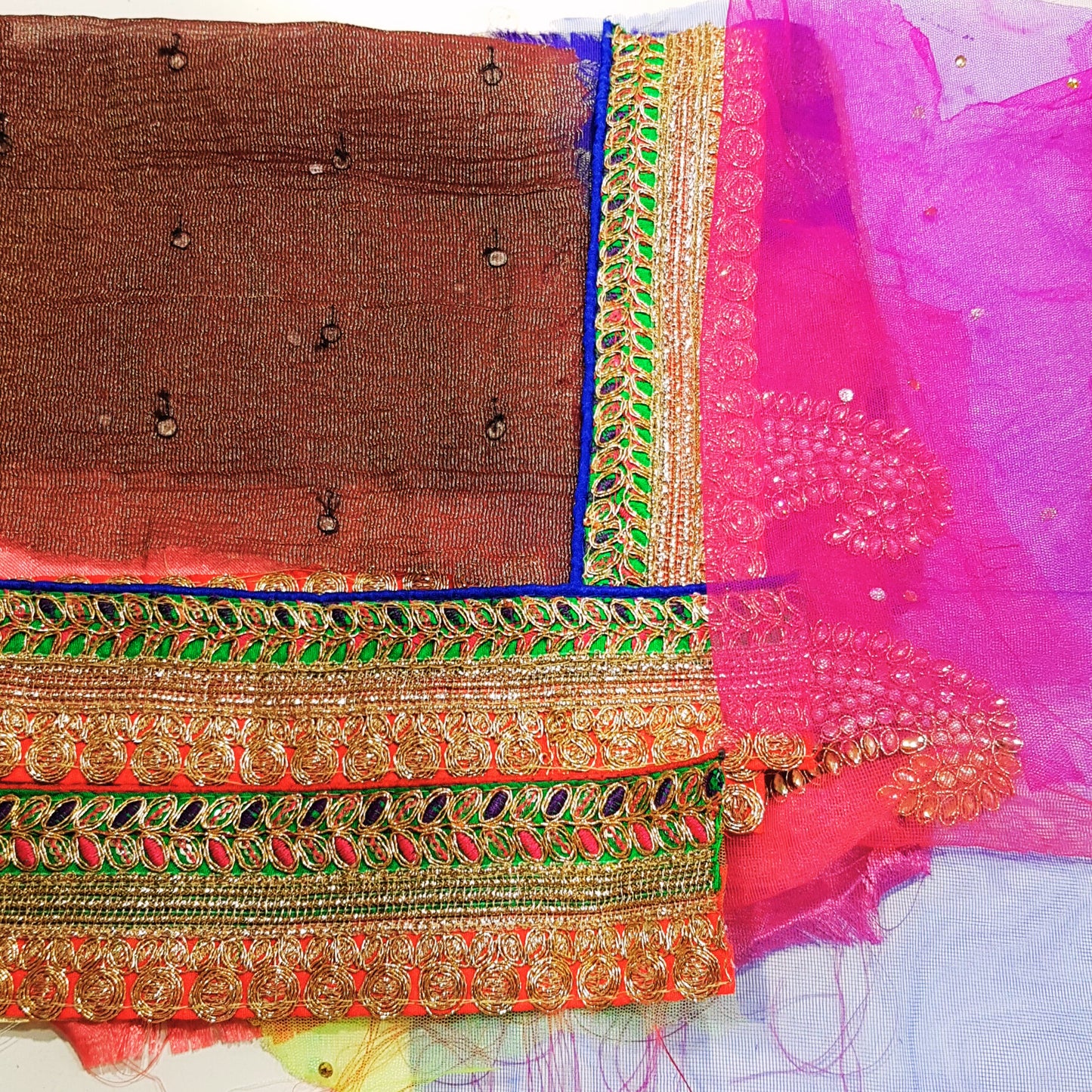 Sari Trims and Fabric Scraps Bundle