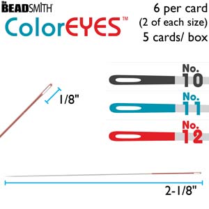 ColorEyes Beading Needles No.10-12