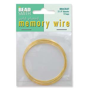 The Beadsmith Gold Plated Bracelet Memory Wire