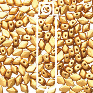 Mini GEMDUO 6X4mm Crystal Bronze Pale Gold -APRX 8.5GM