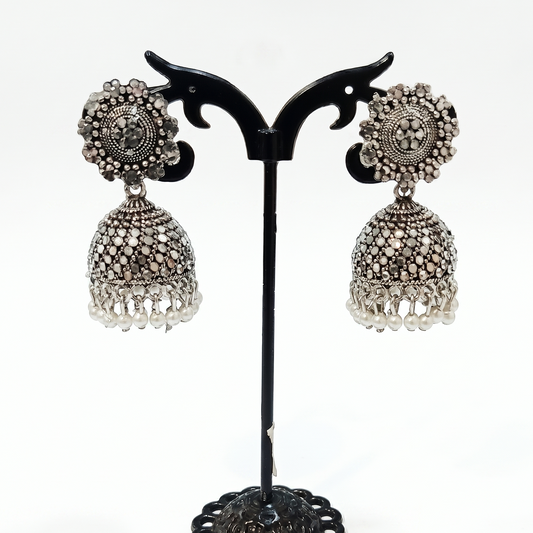 Silver Statement Boho Indian Earrings