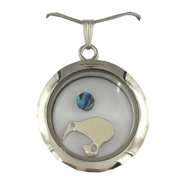 ARIKI Silver Keepsake Locket With Kiwi