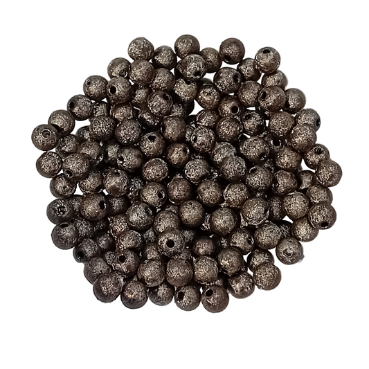 200pc 5mm Gunmetal Black Acrylic Beads