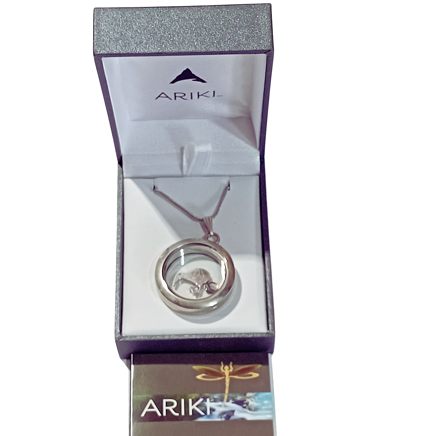 ARIKI Silver Keepsake Locket With Kiwi