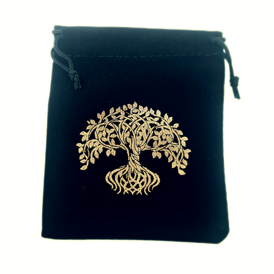Tree of Life Velvet Drawstring Pouch