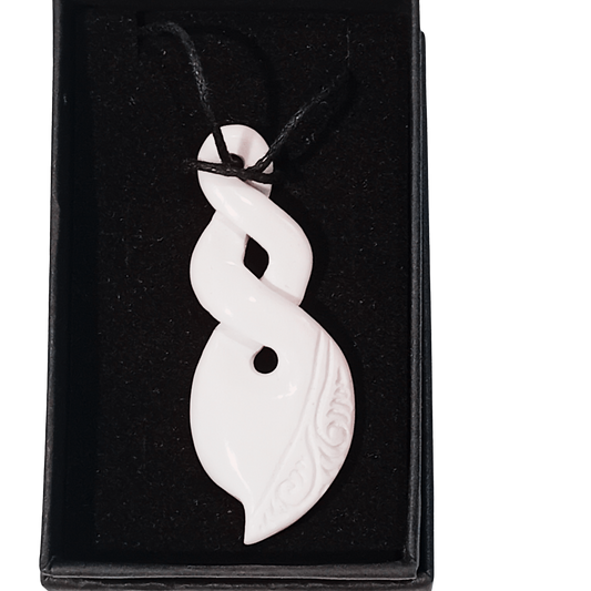 Bone Double Twist Pendant