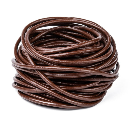 1M Brown Leather Cord 3mm Thick