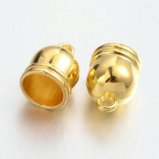 Large Brass Gold Cord End Cap