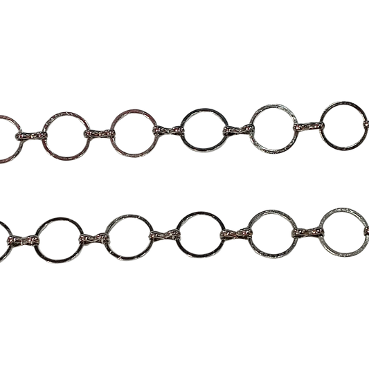 1m 13mm Silver Round Link Chain