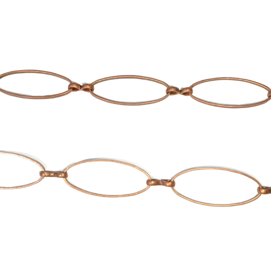 1m 25mm Copper Oval Link Chain