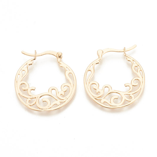 18k Gold Plated Hoop Earrings