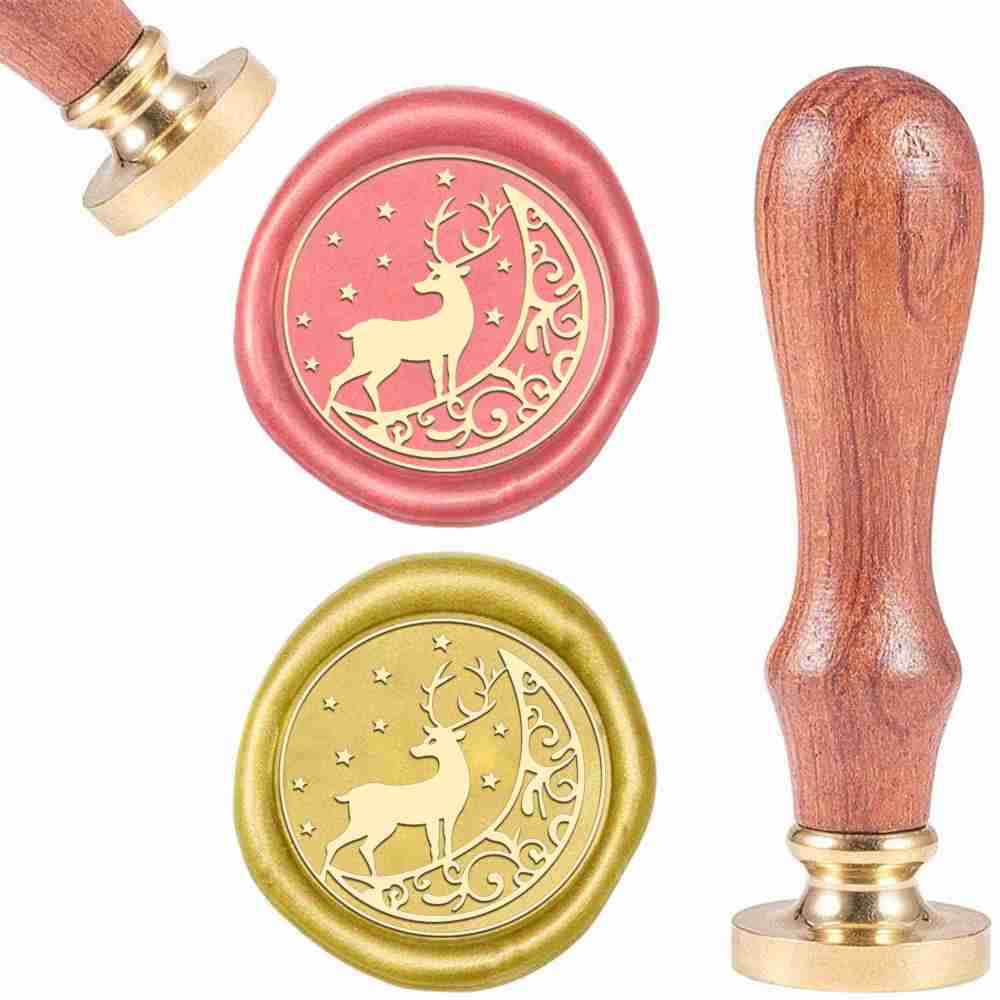 LAST1! Reindeer Crescent Moon Wax Seal Stamp