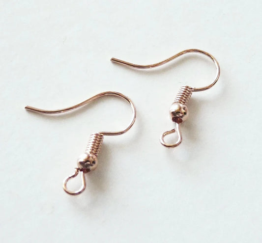 50pc Rose Gold Plated Earring Hooks