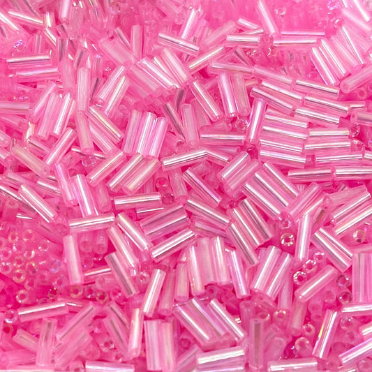 LAST ONES! 15g Pink Bugle Beads