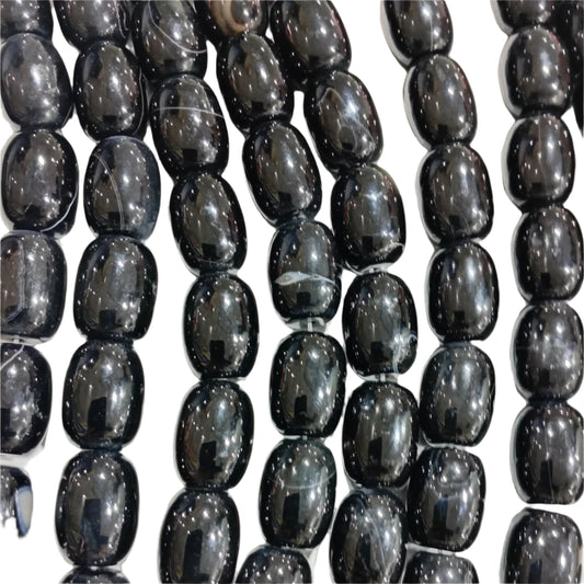 Black Agate Gemstone Beads