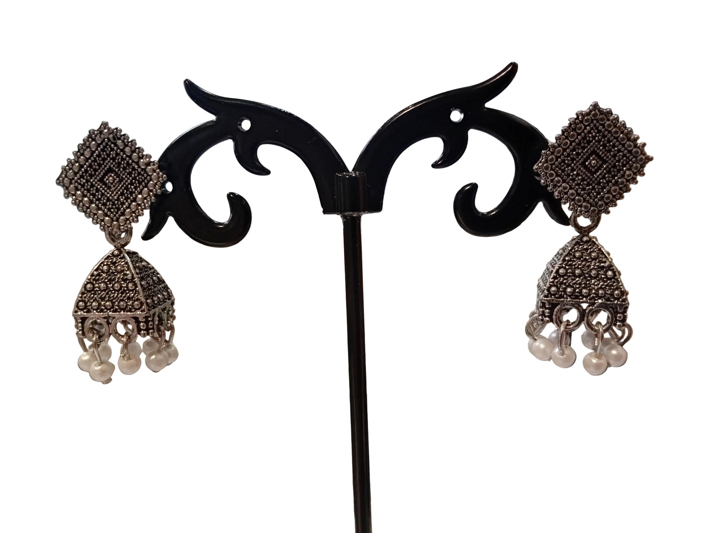 Silver Boho Indian Earrings