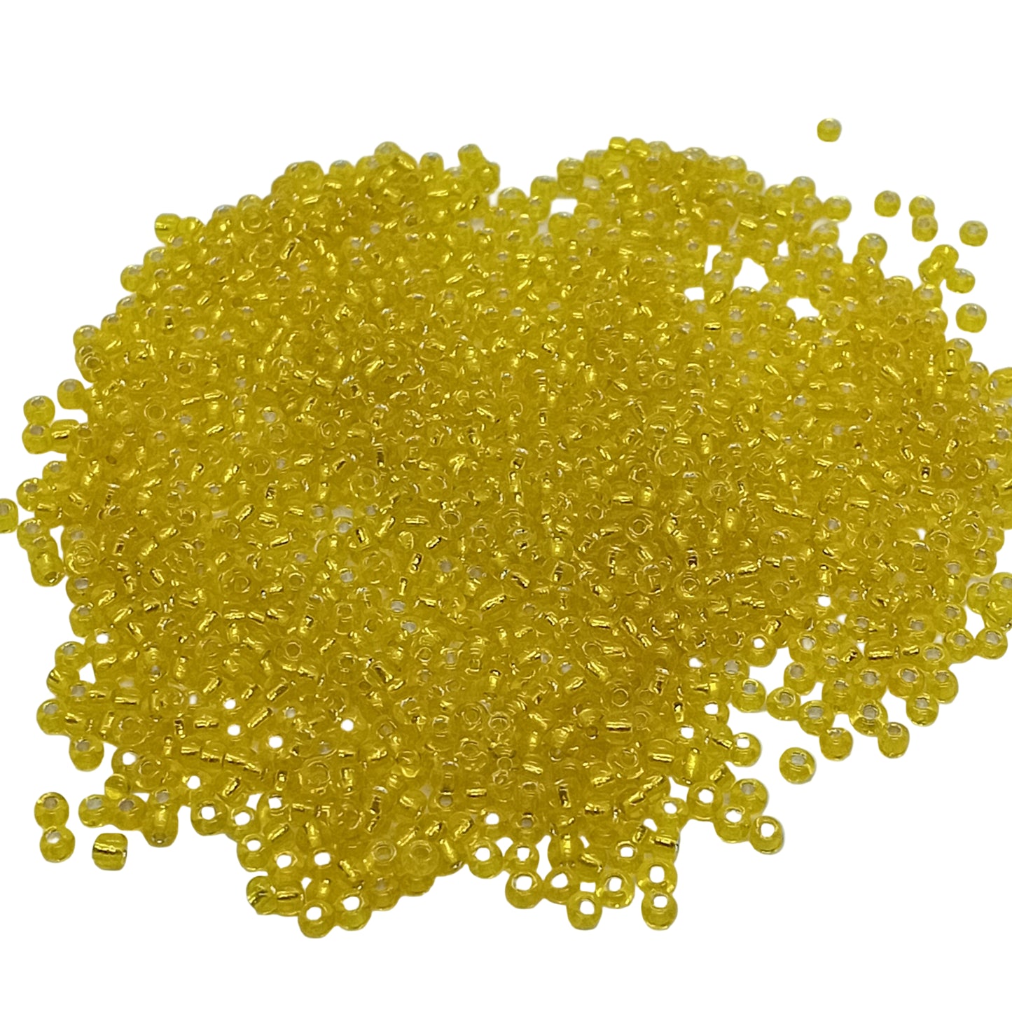 15g 11/0 2mm Electric Yellow Silver Lined Seed Beads