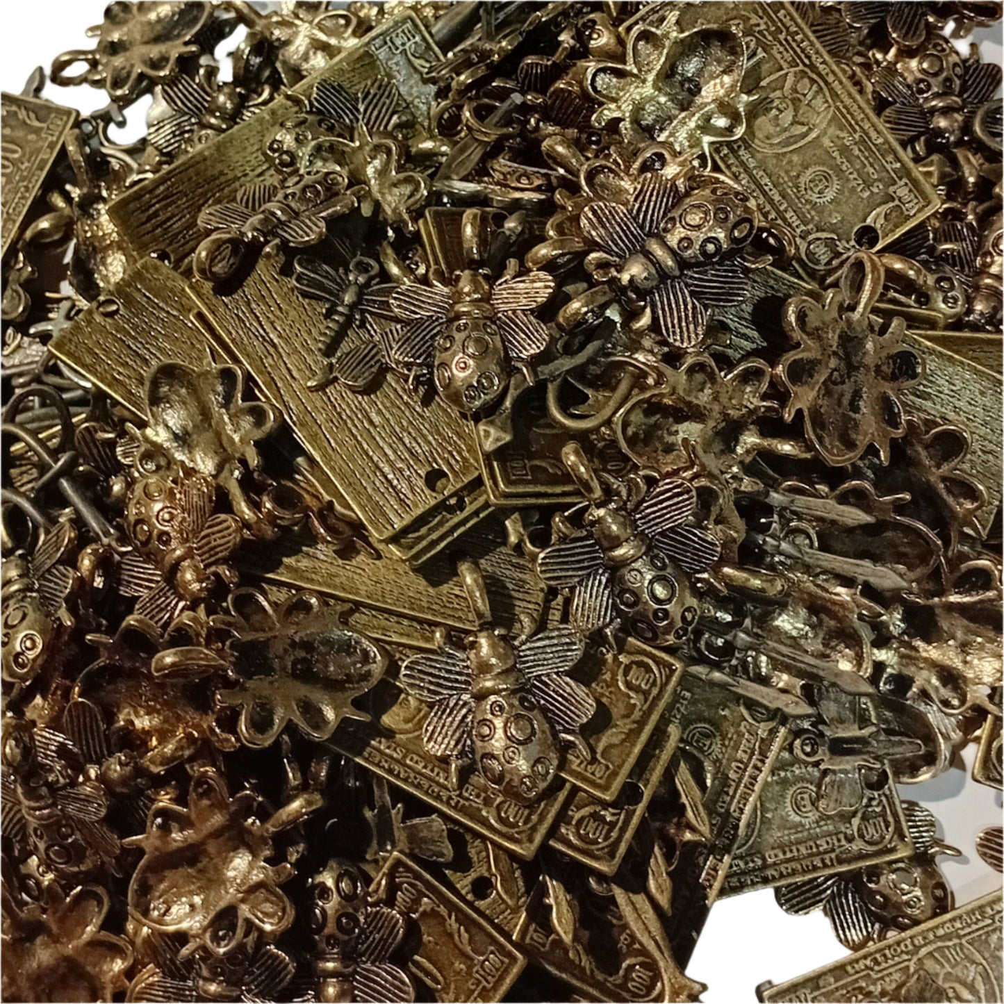 **FAULTY** Large Bag Of Mixed Bronze Charms