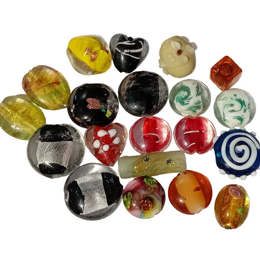 SALE! 20pc Mixed Chunky Lampwork Beads