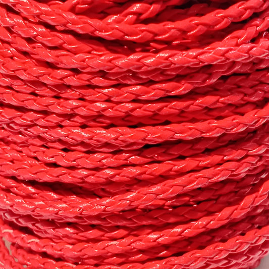10M 3mm Red Polyester Braided Cord