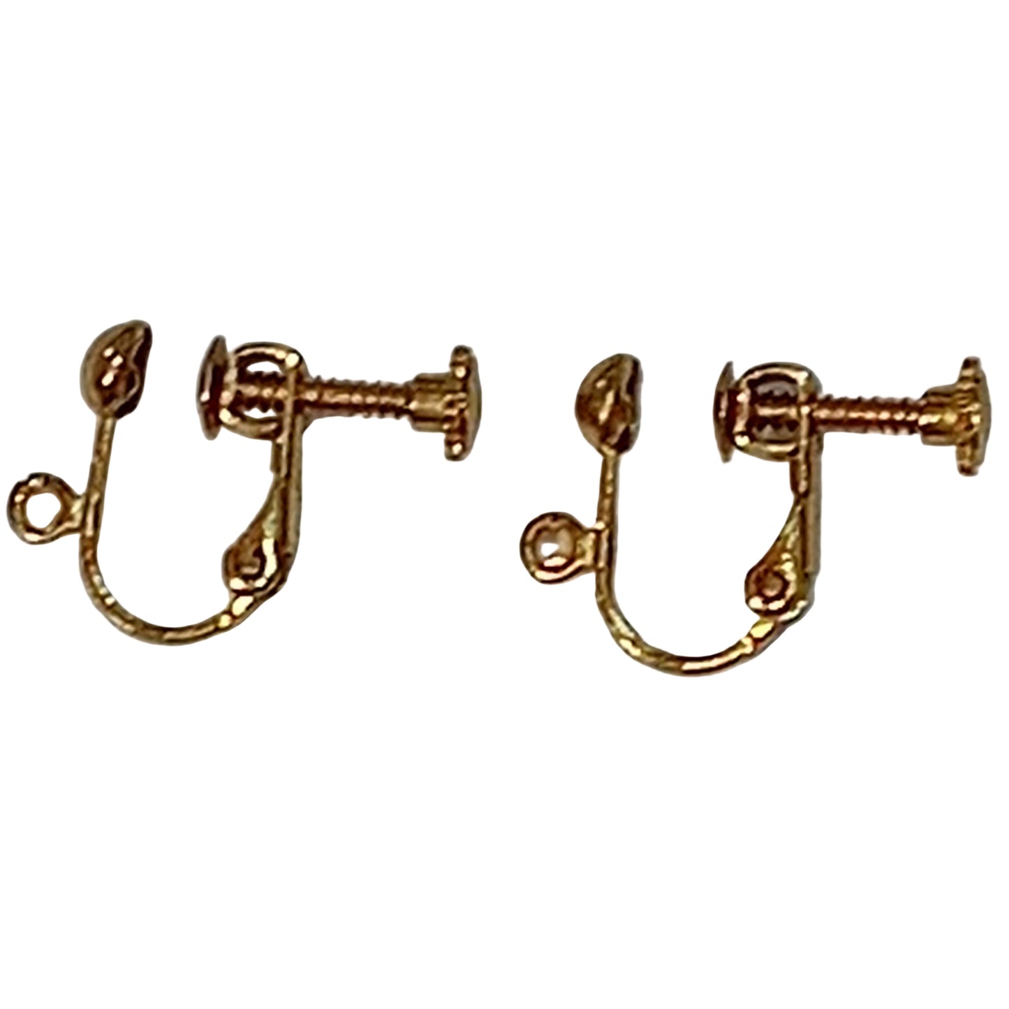 Dark Gold Clip On Screw Earring Component