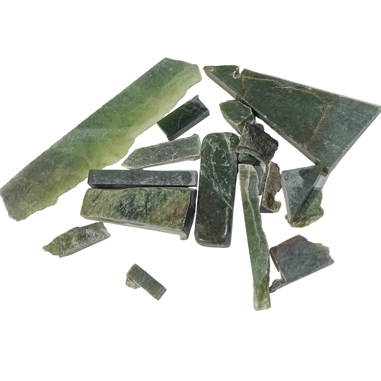 100g NZ Raw Green Stone Off Cuts