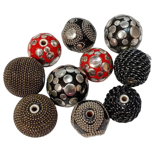 CLEARANCE! 10pc Large Kashmiri Beads