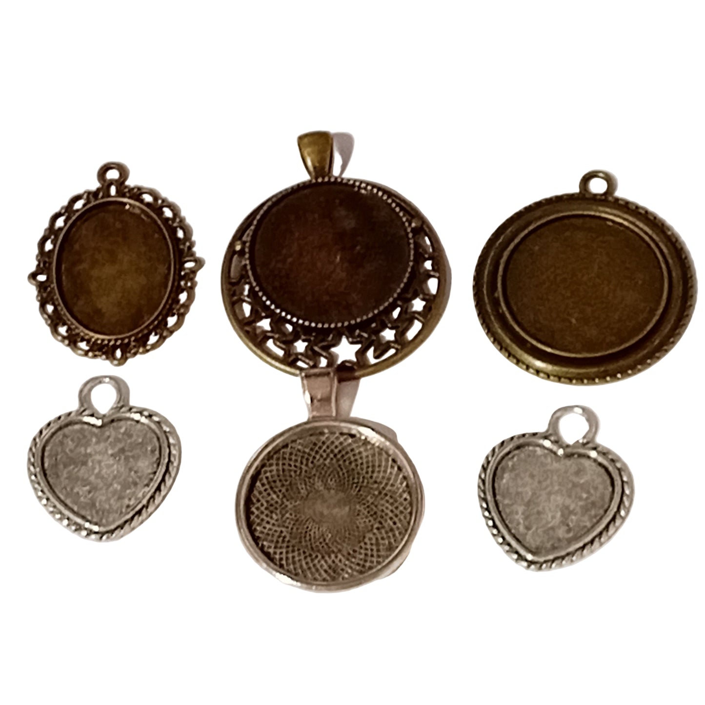 6pc Mixed Bezels & Glass Cabochon Pack.