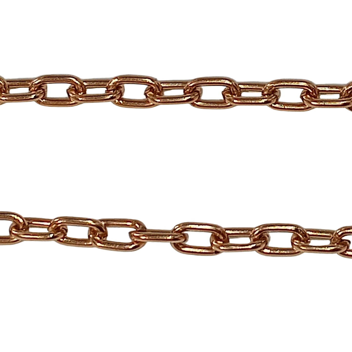 1m Copper Oval Belcher Chain