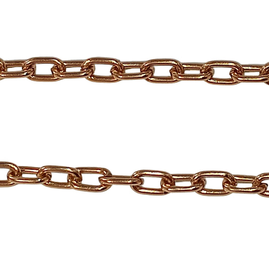 1m Copper Oval Belcher Chain