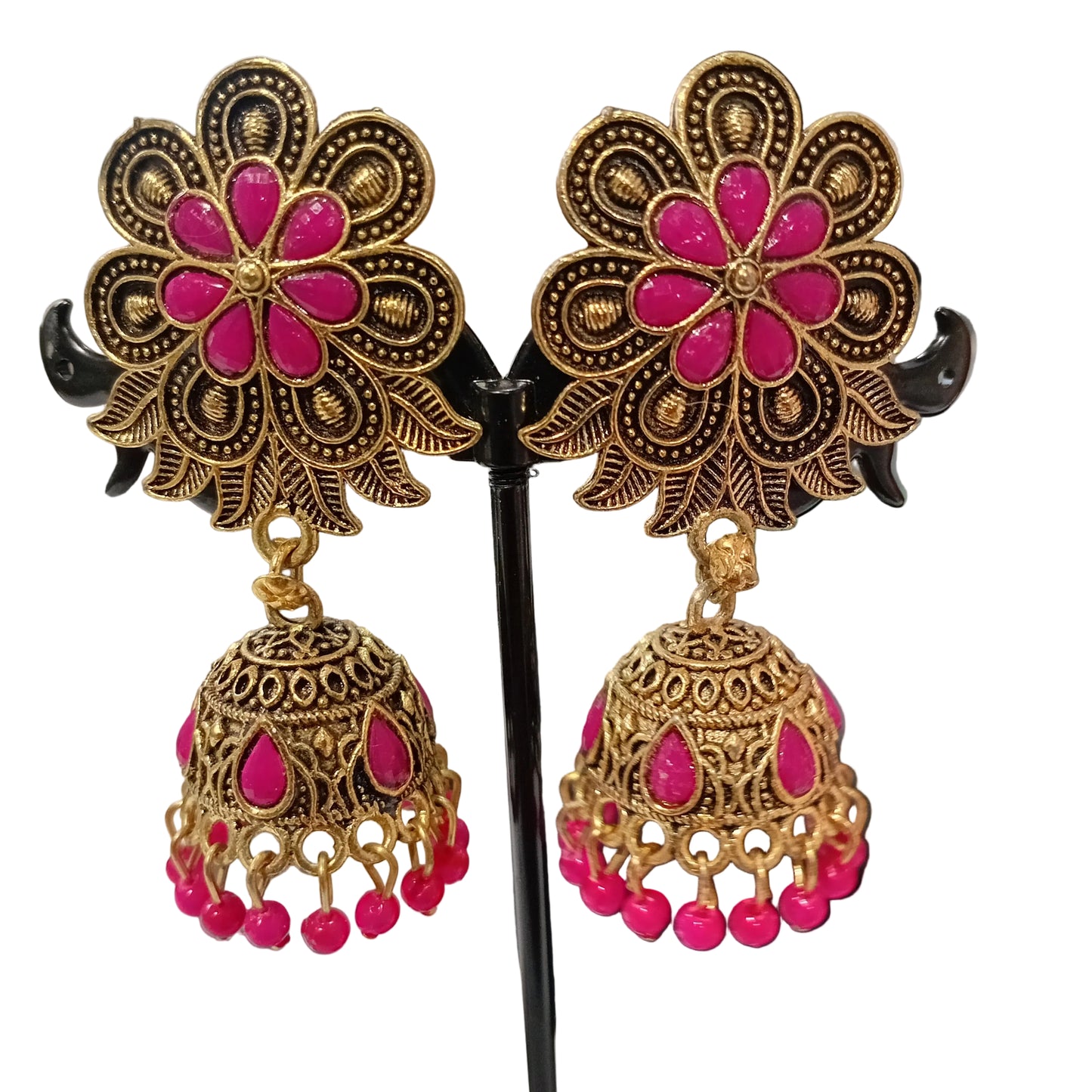 Gold Statement Boho Indian Earrings