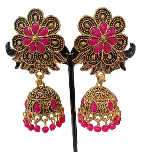 Gold Statement Boho Indian Earrings