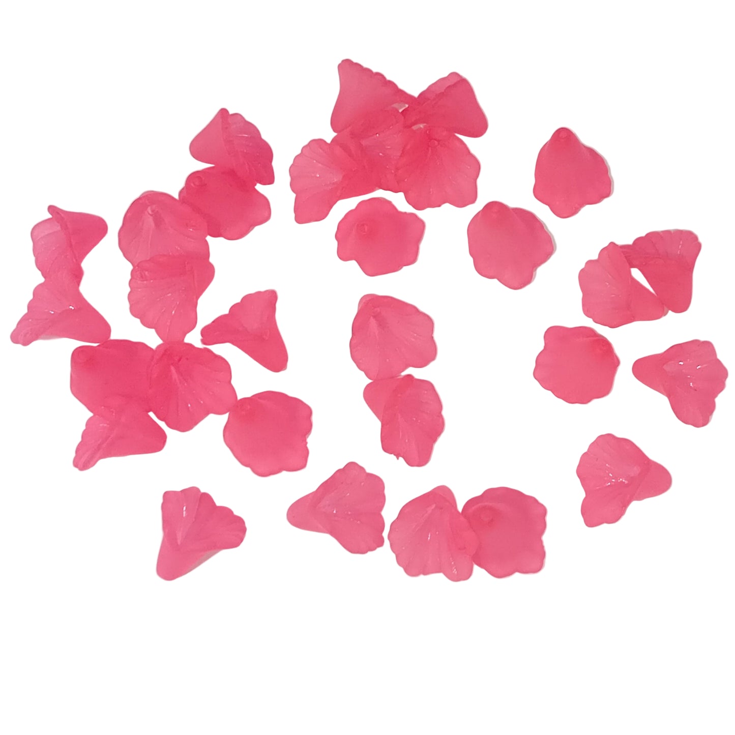 30pc 12mm Pink Lily Acrylic Flowers