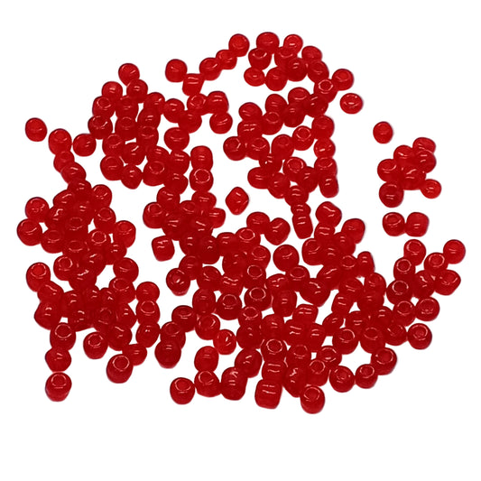 15g 6/0 4mm Red Seed Beads