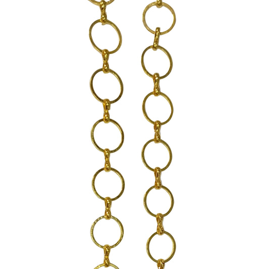 1m 13mm Gold Round Link Chain