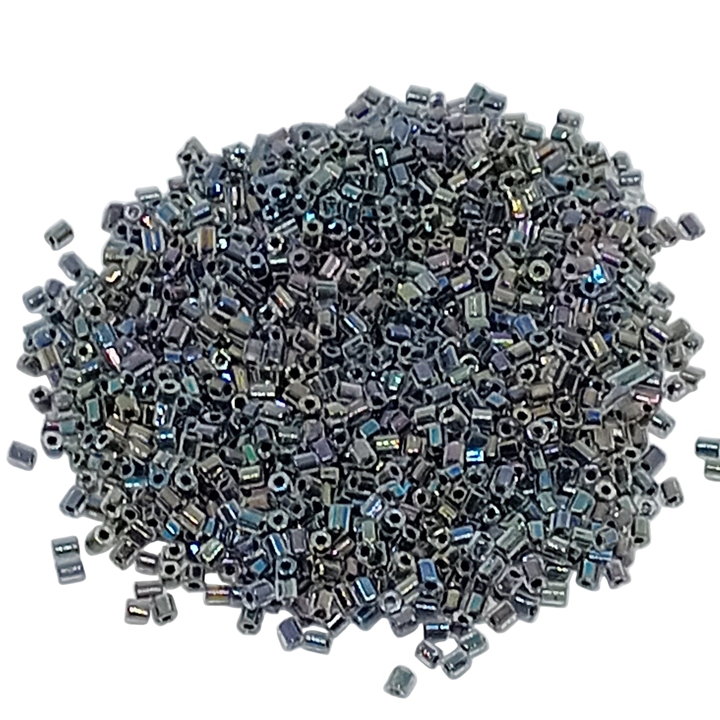 15g Two Cut Blue & Purple Iris Seed Beads