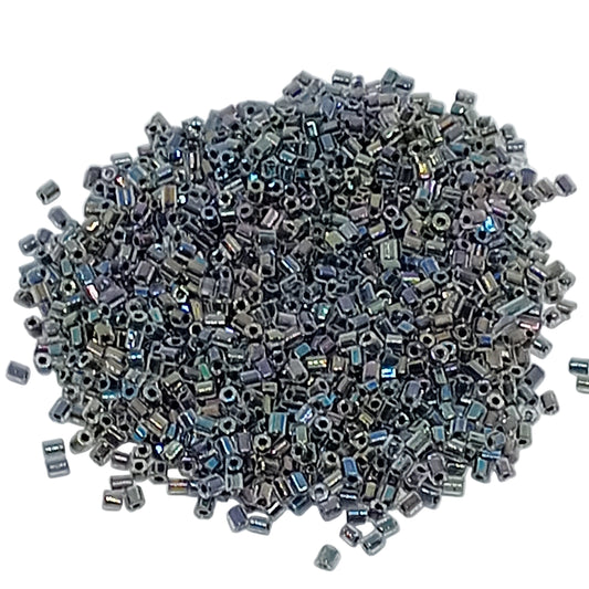 15g Two Cut Blue & Purple Iris Seed Beads