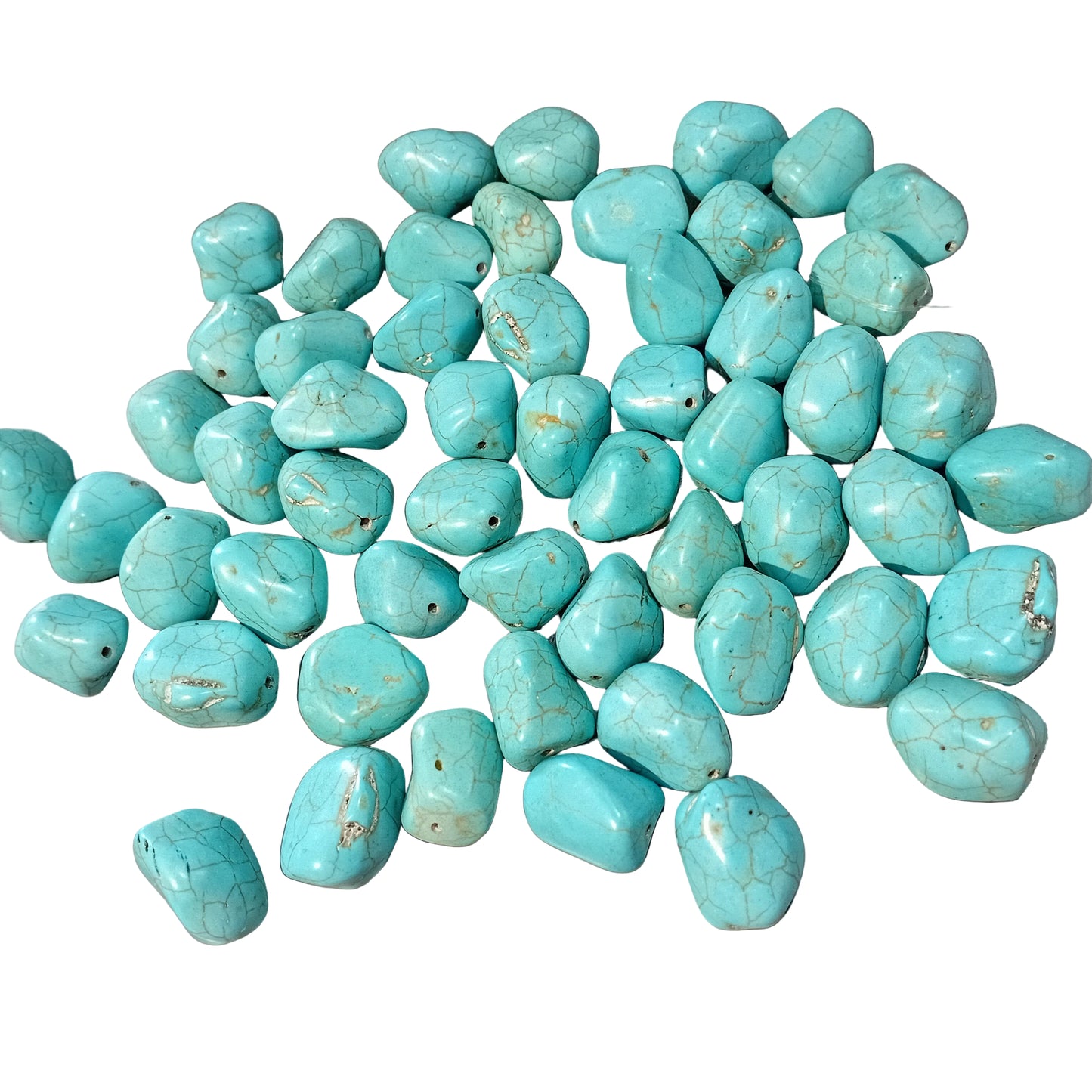 1pc Blue Howlite Chunky Nugget Bead