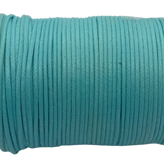 25M 0.5mm Light Blue Waxed Cotton Cord