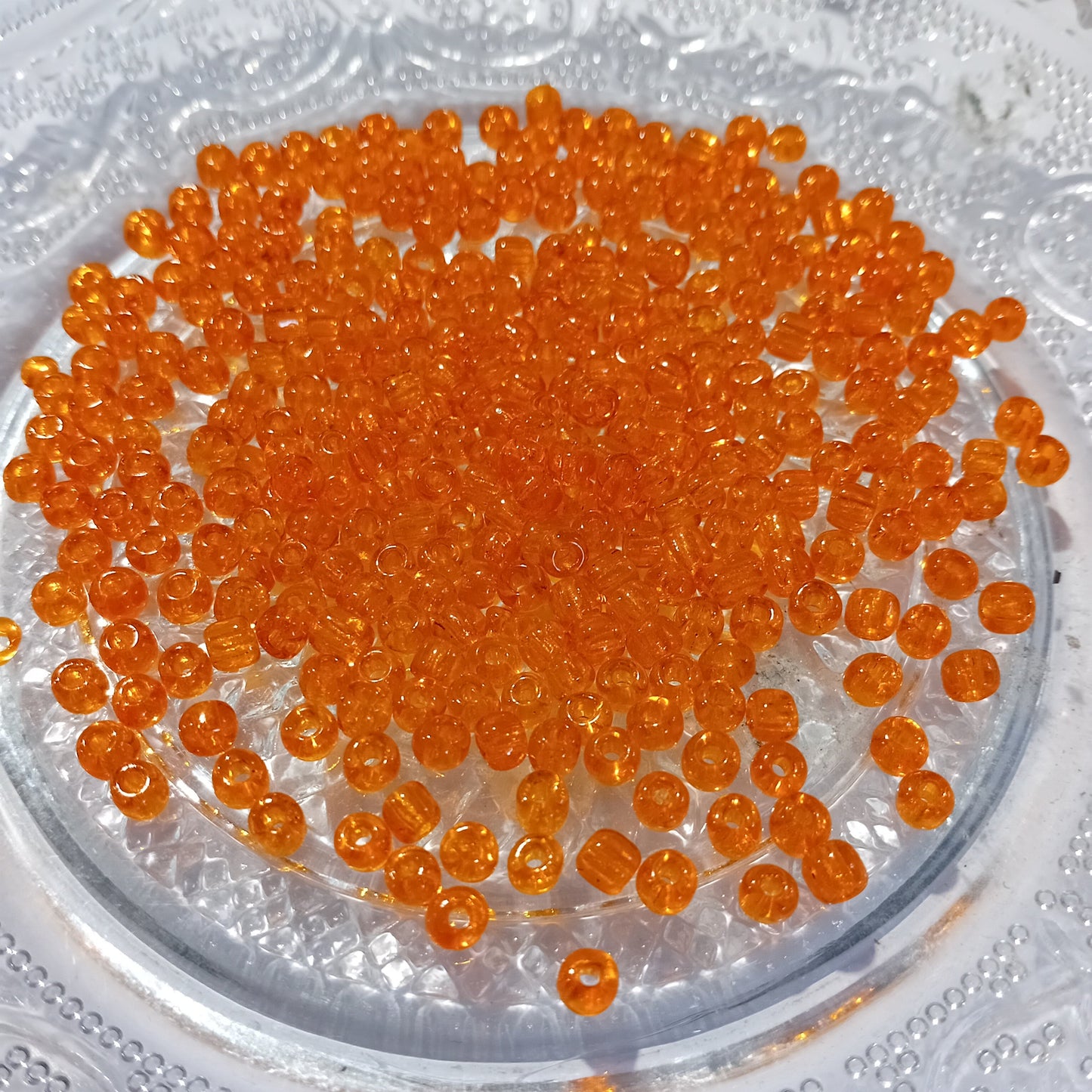 15g 8/0 3mm Orange Seed Beads
