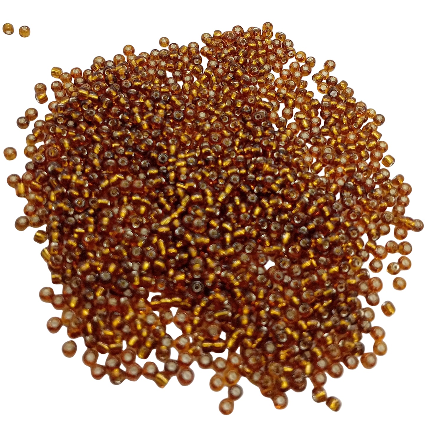 15g 11/0 2mm Bronze Silver Lined Seed Beads