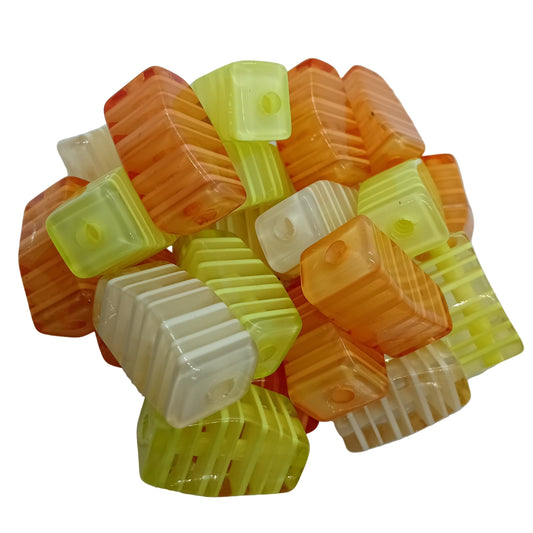 SALE! 20pc Large Stripey Acrylic Beads