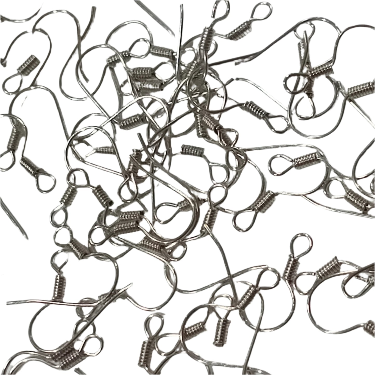 50pc B Grade 15cm Silver Earring Hooks