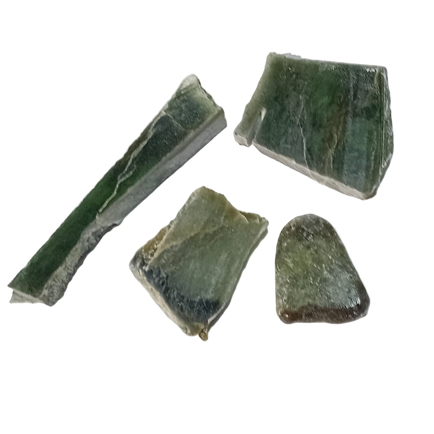 100g NZ Raw Green Stone Off Cuts