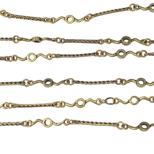 1m Fancy Bronze Link Chain